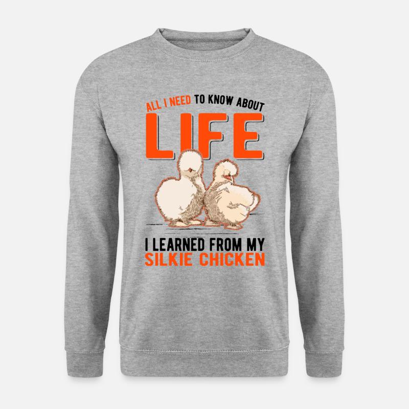 Silk Chicken Gift Silkie Chicken - Unisex Sweatshirt - salt & pepper