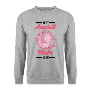 Meilleur Axolotl Maman Ever Axolotl Mama - Sweat-shirt Unisexe - gris chiné - Devant - Alina (178cm) & Michal (187cm)