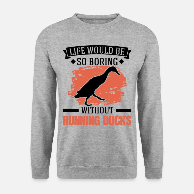 Indian Running Gift Running Duck - Unisex Sweatshirt - salt & pepper