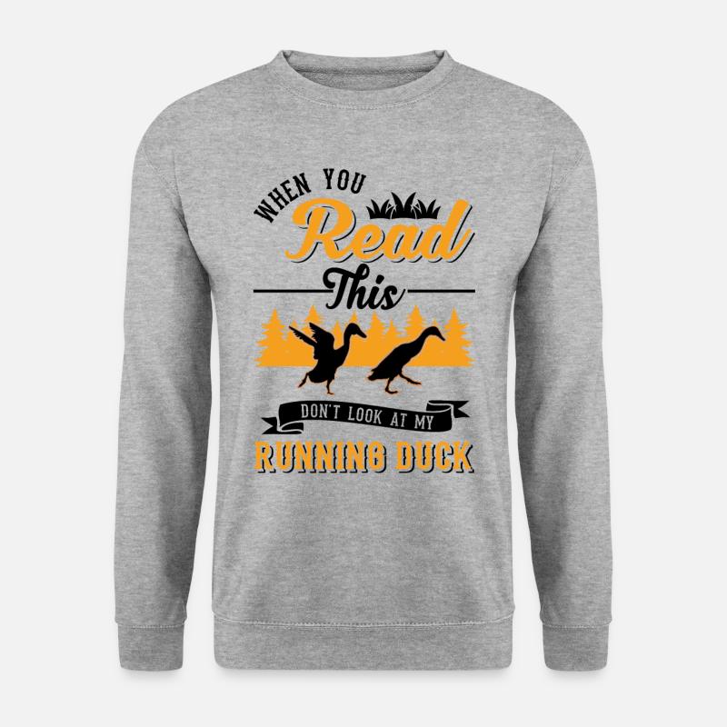 Indian Running Gift Running Duck - Sweat-shirt Unisexe - gris chiné