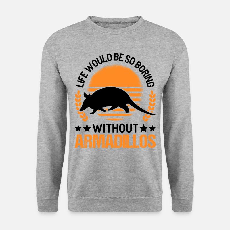 Armadillo Geschenk Gürteltier - Unisex Pullover - Weißgrau meliert