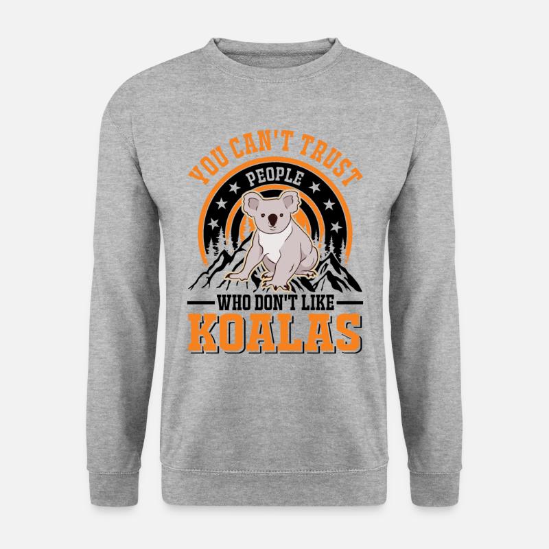 Koala Geschenk Koalabär - Unisex Pullover - Weißgrau meliert