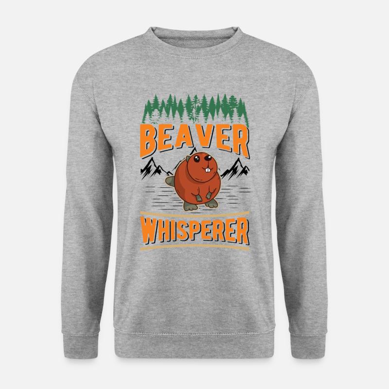 Biber Flüsterer Beaver Whisperer - Unisex Sweatshirt - salt & pepper