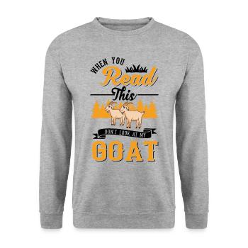 Chèvre Cadeau Chèvre Gardien Chèvre - Sweat-shirt Unisexe - gris chiné - Devant - Alina (178cm) & Michal (187cm)