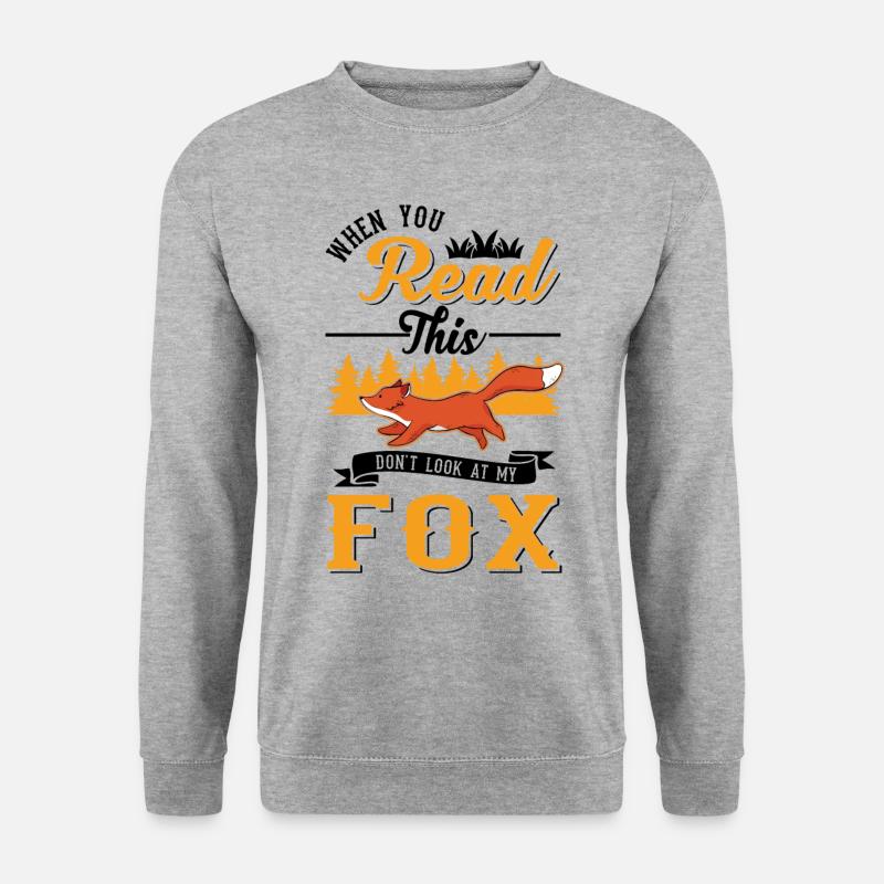 Fuchs Geschenk Rotfuchs - Unisex Pullover - Weißgrau meliert