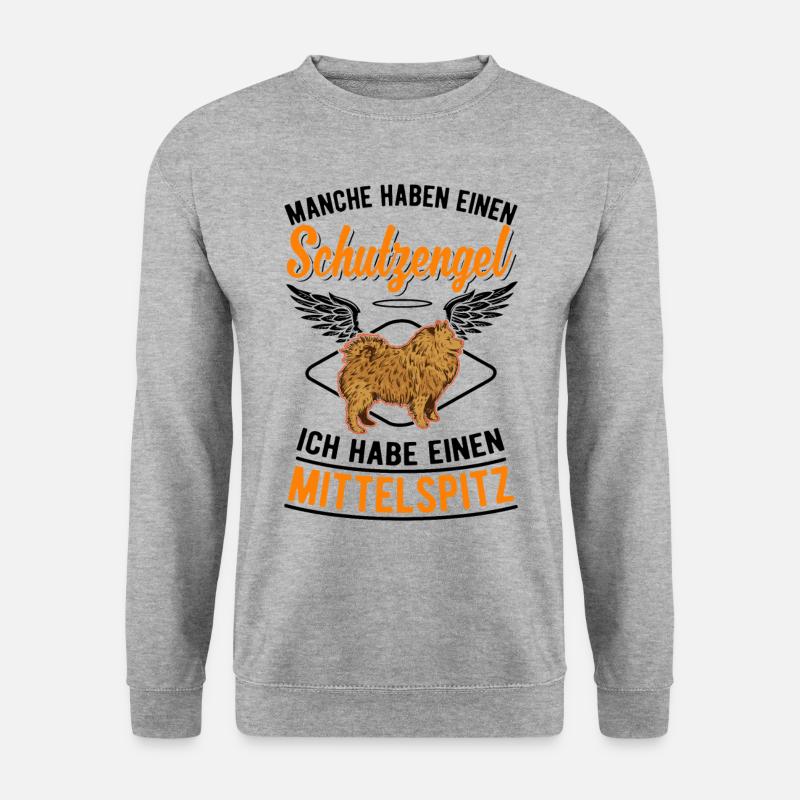 Mittelspitz Schutzengel - Unisex Pullover - Weißgrau meliert