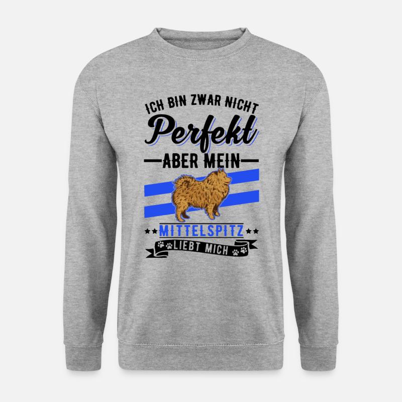 Mittelspitz Besitzer - Unisex Pullover - Weißgrau meliert