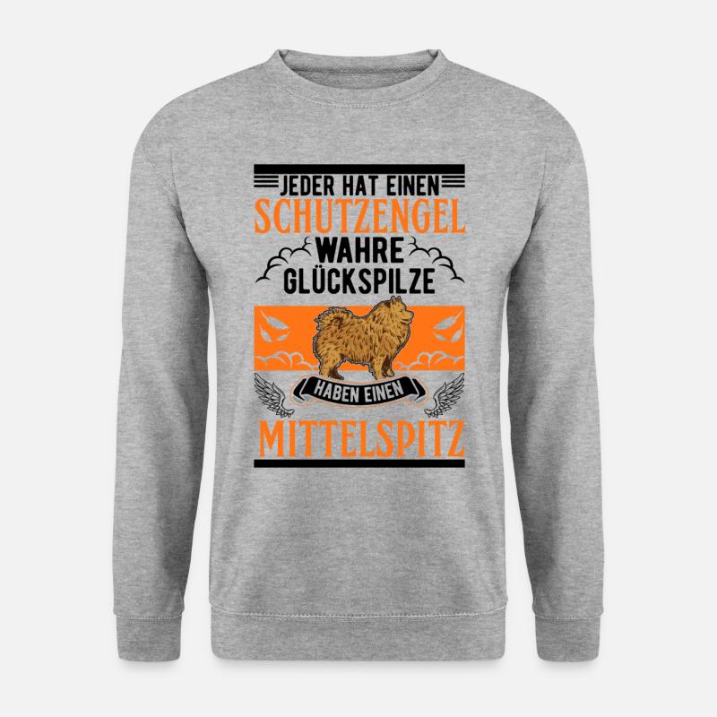 Mittelspitz Schutzengel - Unisex Pullover - Weißgrau meliert