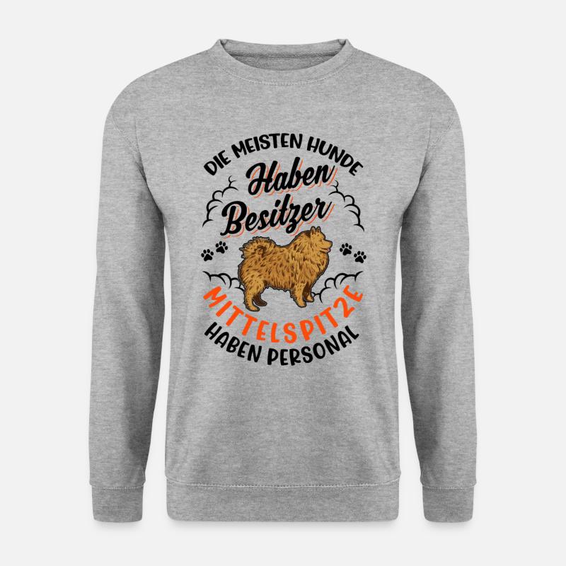 Mittelspitz Personal - Unisex Pullover - Weißgrau meliert