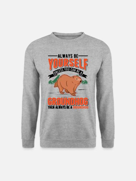 Murmeltier Groundhog Marmot Waldmurmeltier - Unisex Sweatshirt - salt & pepper