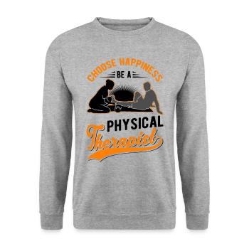 Physiotherapist Physiotherapy Physio - Unisex Sweatshirt - salt & pepper - Front - Alina (178cm) & Michal (187cm)