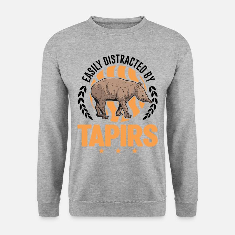 Easily distracted by Tapirs - Unisex Sweatshirt - salt & pepper