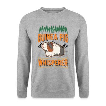 Chuchoteur de cochon d’Inde - Sweat-shirt Unisexe - gris chiné - Devant - Alina (178cm) & Michal (187cm)
