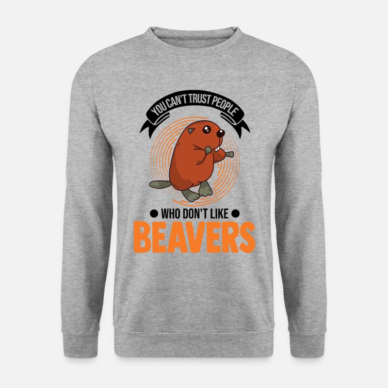 Beaver Gift Beaver Dam - Sweat-shirt Unisexe - gris chiné