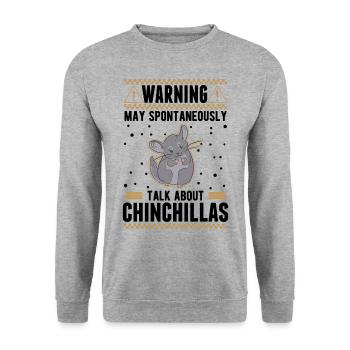 Peut parler spontanément de Chinchillas - Sweat-shirt Unisexe - gris chiné - Devant - Alina (178cm) & Michal (187cm)