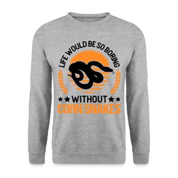 Corn Snake Cadeau Corn Snake - Sweat-shirt Unisexe - gris chiné - Devant - Alina (178cm) & Michal (187cm)