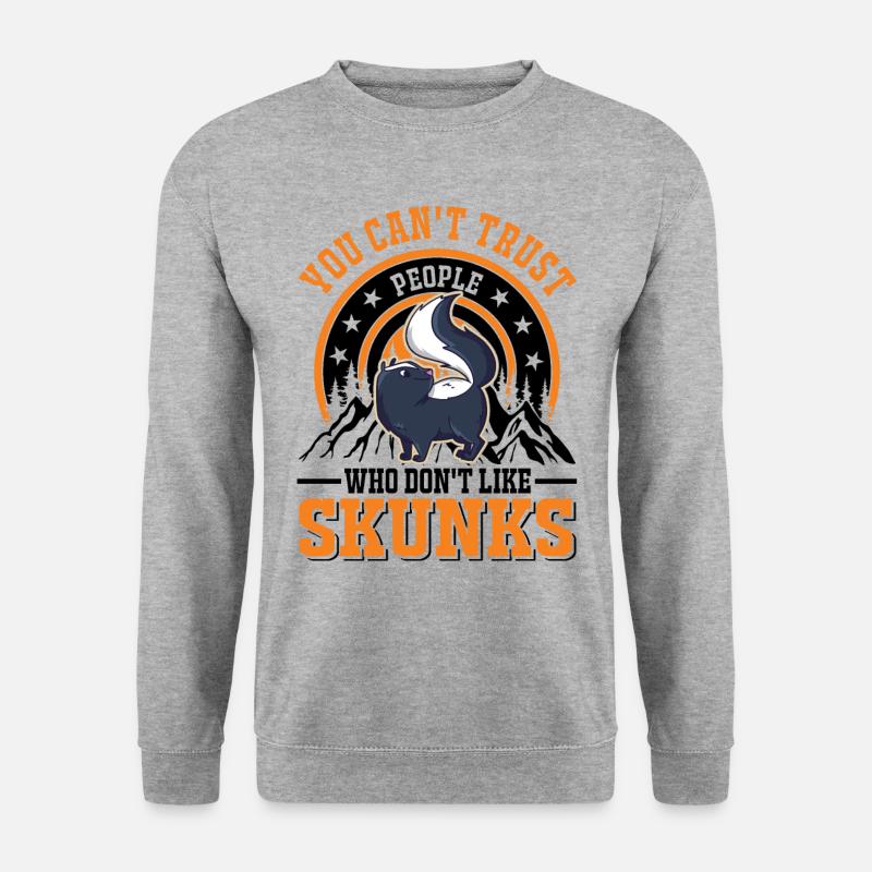Stinktier Liebhaber - Unisex Pullover - Weißgrau meliert