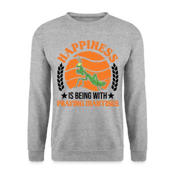 Praying mantis mantis mantis mantis - Unisex Sweatshirt - salt & pepper - Front - Alina (178cm) & Michal (187cm)