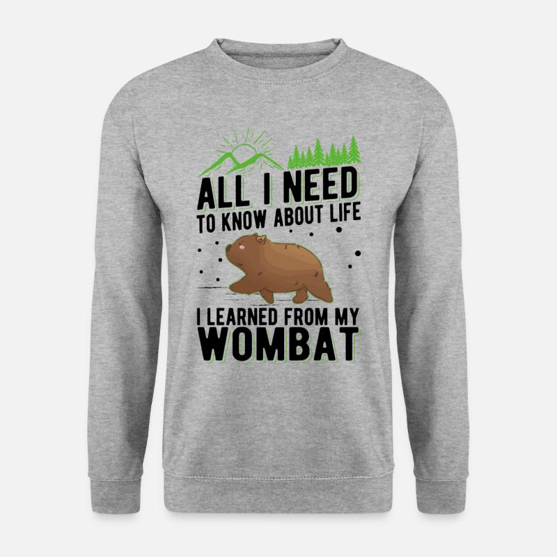 Australian Wombat - Unisex Sweatshirt - salt & pepper