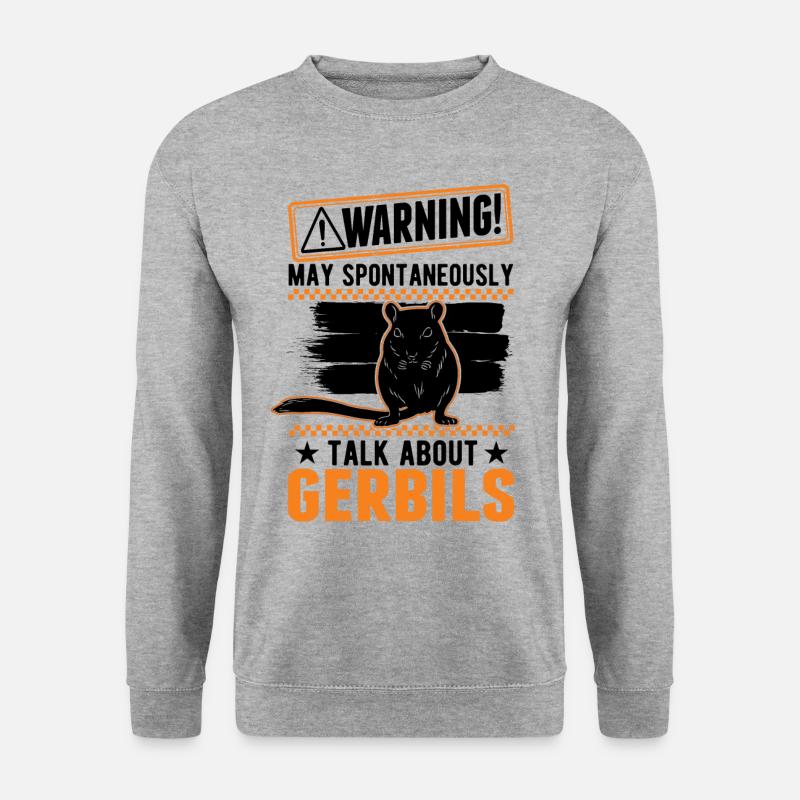 Warning Gerbil racing rat gerbil - Unisex Sweatshirt - salt & pepper