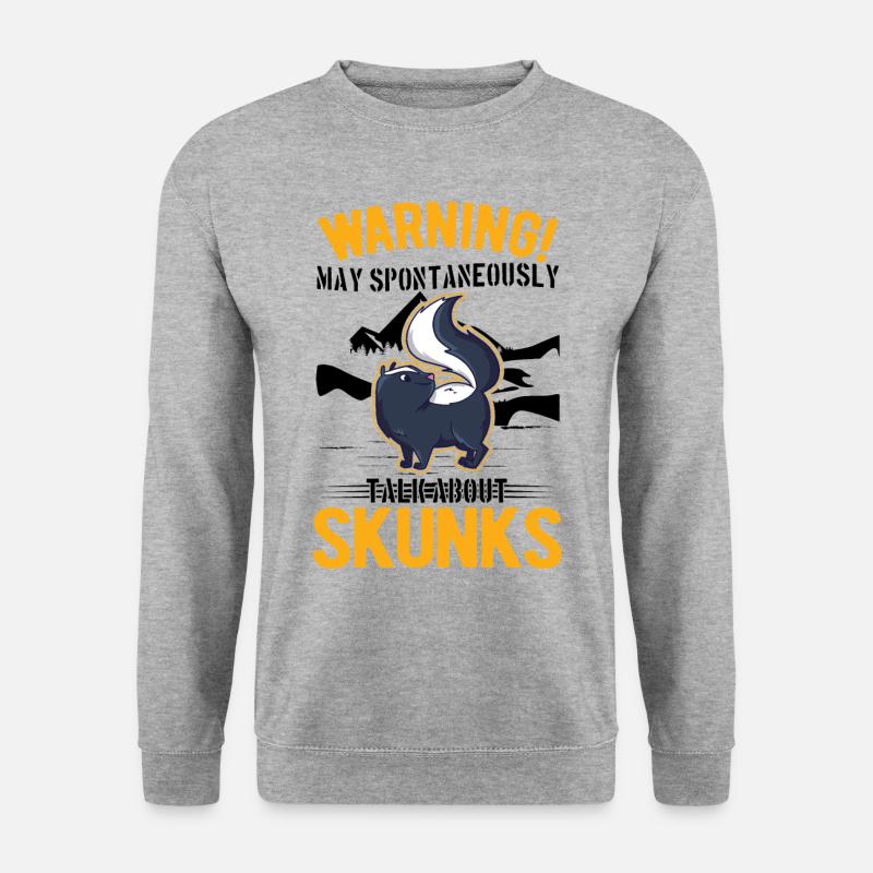 Warning Skunk Owner Skunk - Unisex Sweatshirt - salt & pepper