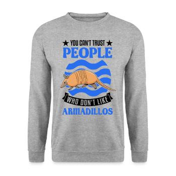 Armadillo Gift Armadillo - Unisex Sweatshirt - salt & pepper - Front - Alina (178cm) & Michal (187cm)