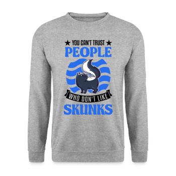 Amateurs de mouffette - Sweat-shirt Unisexe - gris chiné - Devant - Alina (178cm) & Michal (187cm)