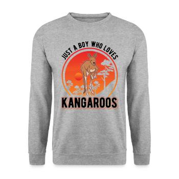 Australian Kangaroo Young Kangaroo - Unisex Sweatshirt - salt & pepper - Front - Alina (178cm) & Michal (187cm)