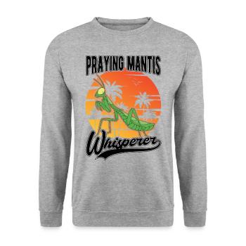 Praying Mantis Whisperer Manti's Mantis - Unisex Sweatshirt - salt & pepper - Front - Alina (178cm) & Michal (187cm)