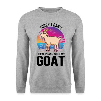 Chèvre Cadeau Chèvre Gardien Chèvre - Sweat-shirt Unisexe - gris chiné - Devant - Alina (178cm) & Michal (187cm)