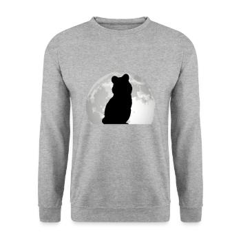 Quokka Moon Kangourou à queue courte - Sweat-shirt Unisexe - gris chiné - Devant - Alina (178cm) & Michal (187cm)