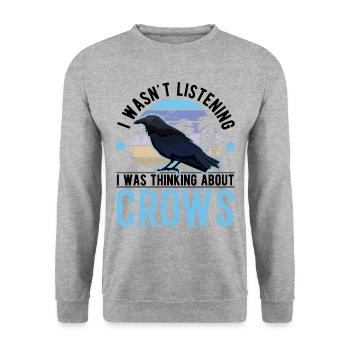 Crow Gift Crow Raven Beetle Breeder - Sweat-shirt Unisexe - gris chiné - Devant - Alina (178cm) & Michal (187cm)