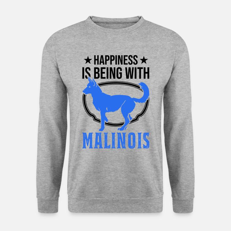Malinois Happiness Mechelse Herder - Unisex Sweatshirt - salt & pepper