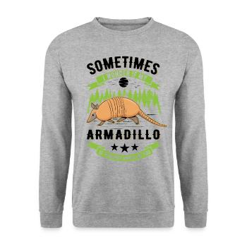Armadillo Gift Armadillo - Unisex Sweatshirt - salt & pepper - Front - Alina (178cm) & Michal (187cm)