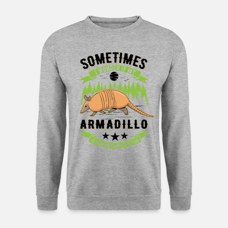 Armadillo Geschenk Gürteltier - Unisex Pullover - Weißgrau meliert