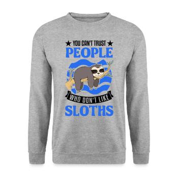 Sloth lover - Unisex Sweatshirt - salt & pepper - Front - Alina (178cm) & Michal (187cm)
