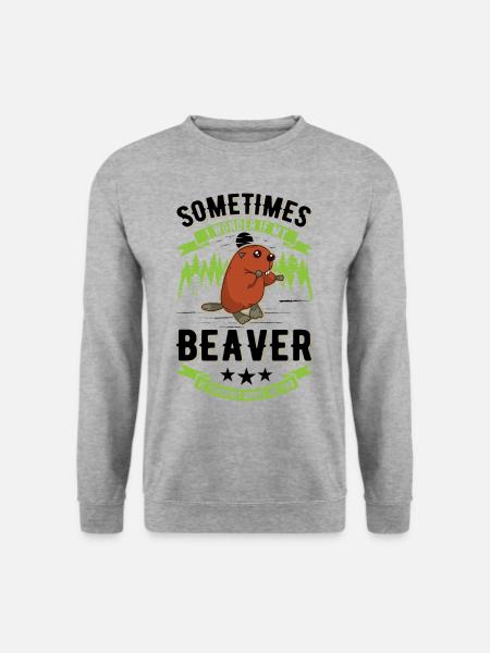 Castor Cadeau Castor Barrage Castor - Sweat-shirt Unisexe - gris chiné