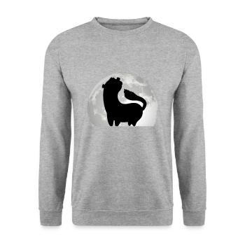 Ferret Moon Ferret Weasel - Sweat-shirt Unisexe - gris chiné - Devant - Alina (178cm) & Michal (187cm)