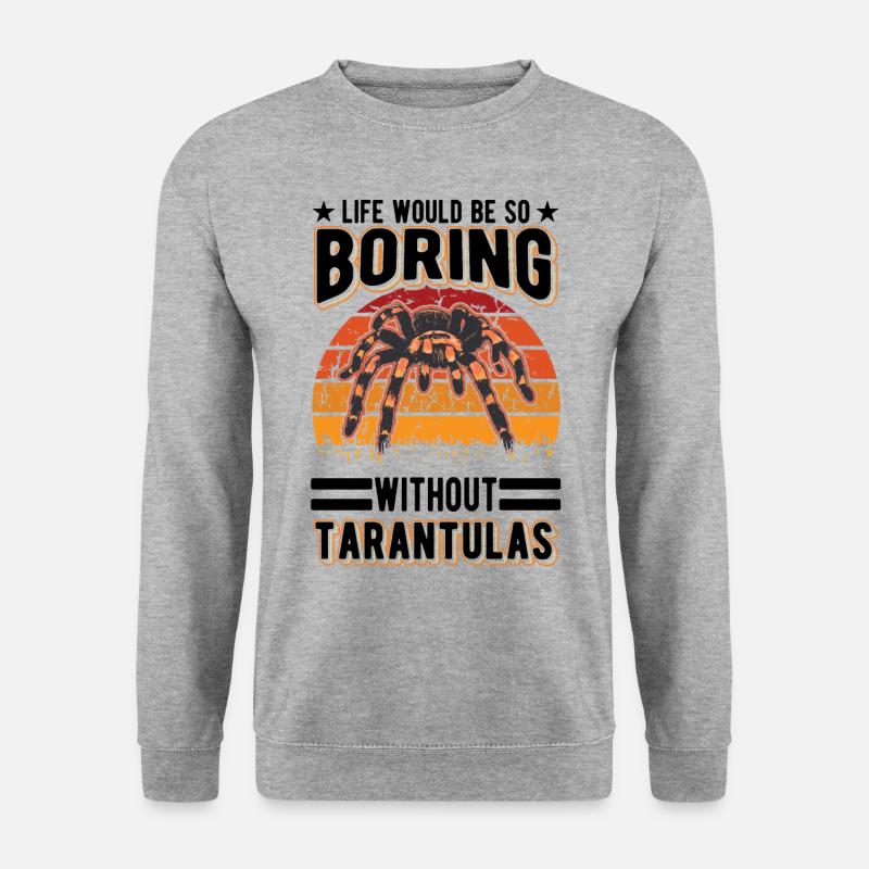Tarantel Spinne Tarantula - Unisex Pullover - Weißgrau meliert