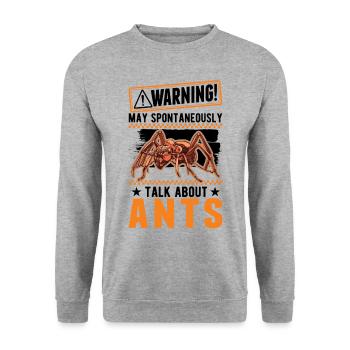 Warning ants ant farm fire ants - Unisex Sweatshirt - salt & pepper - Front - Alina (178cm) & Michal (187cm)