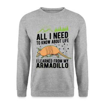 Le tatou dit le tatou - Sweat-shirt Unisexe - gris chiné - Devant - Alina (178cm) & Michal (187cm)