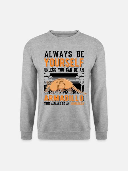 Armadillo Geschenk Gürteltier - Unisex Pullover - Weißgrau meliert