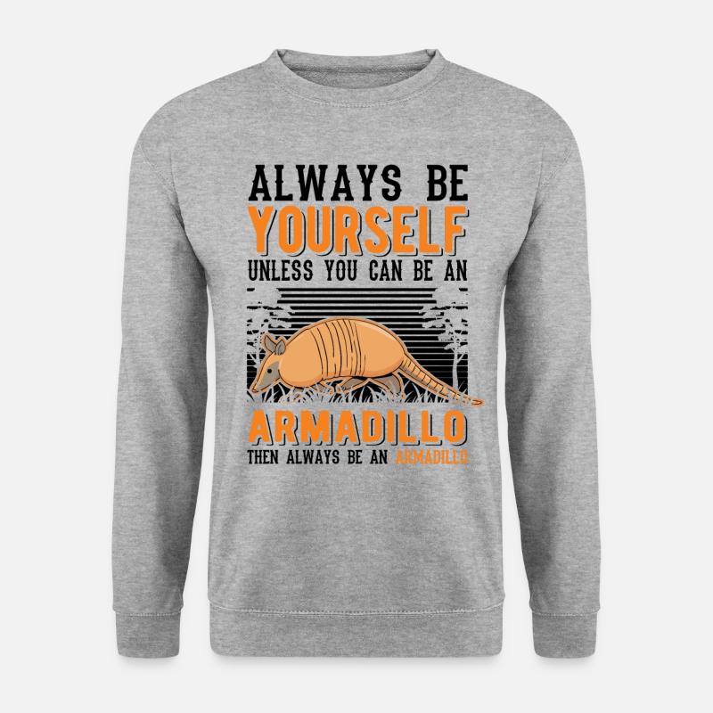 Armadillo Geschenk Gürteltier - Unisex Pullover - Weißgrau meliert