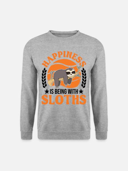 Sloth Happiness Sloth - Unisex Sweatshirt - salt & pepper