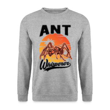 Fourmis Whisperer Fourmilière Fourmi Whisperer - Sweat-shirt Unisexe - gris chiné - Devant - Alina (178cm) & Michal (187cm)