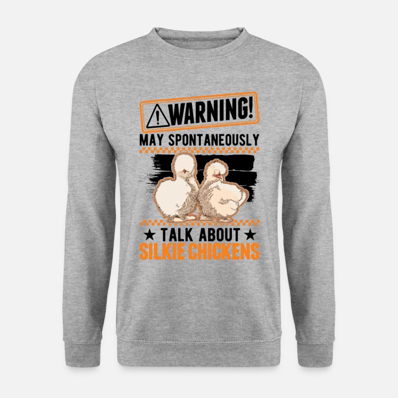 Warning Silk Chicken Silkie Chicken - Unisex Sweatshirt - salt & pepper