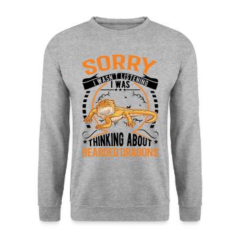Bearded Dragon Gift Bearded Dragon - Unisex Sweatshirt - salt & pepper - Front - Alina (178cm) & Michal (187cm)