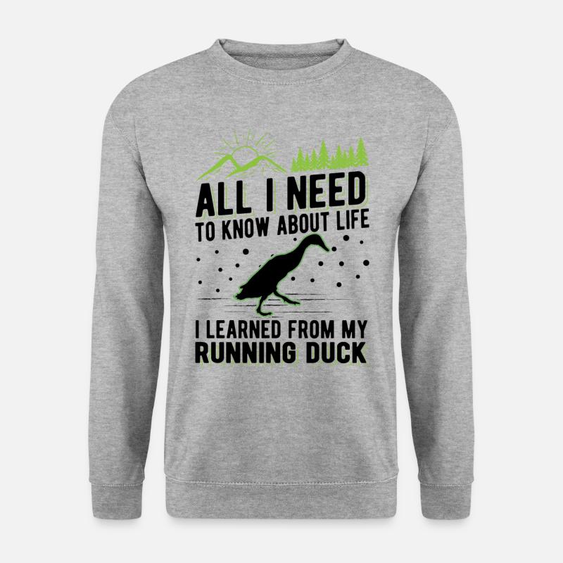 Indian Running Duck Running Duck - Unisex Sweatshirt - salt & pepper