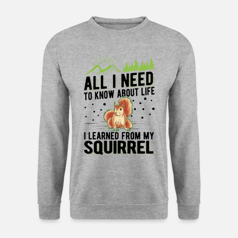 Squirrel Gift Grey Squirrel - Unisex Sweatshirt - salt & pepper