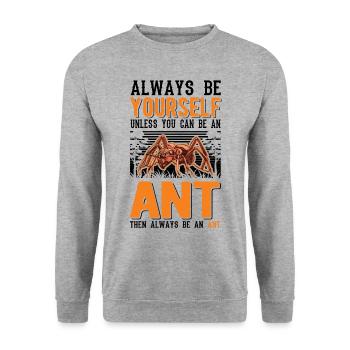 Ants Ant Farm Antshills Fire ants - Unisex Sweatshirt - salt & pepper - Front - Alina (178cm) & Michal (187cm)